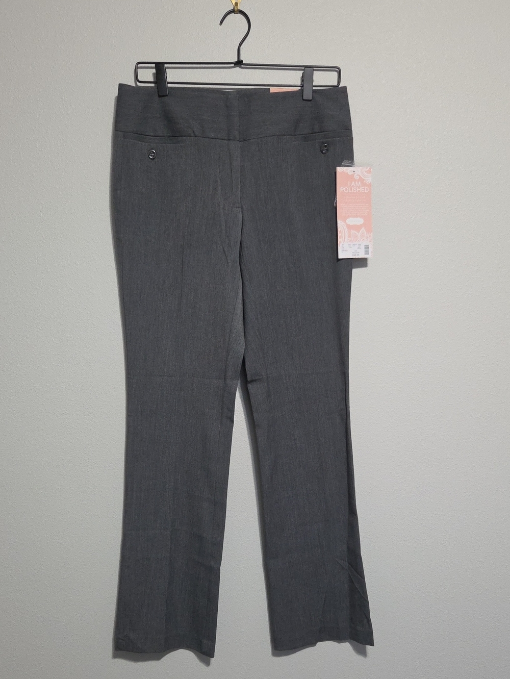 Maurices Charcoal Gray Boot Cut Dress Pants